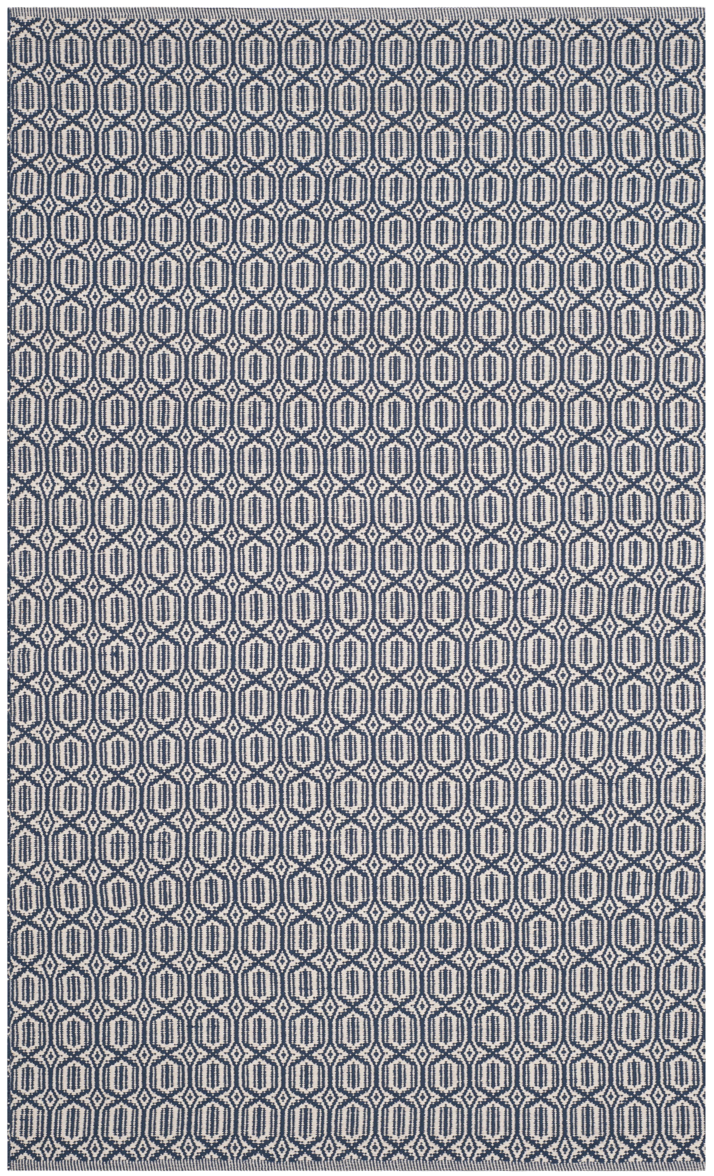 Arlo Home Hand Woven Area Rug, MTK333B, Ivory/Navy,  6' X 9' - Image 0