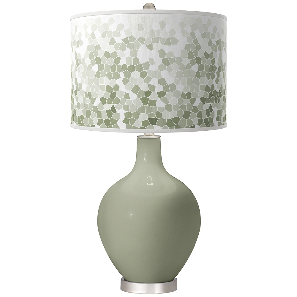 Evergreen Fog Mosaic Ovo Table Lamp - Image 0