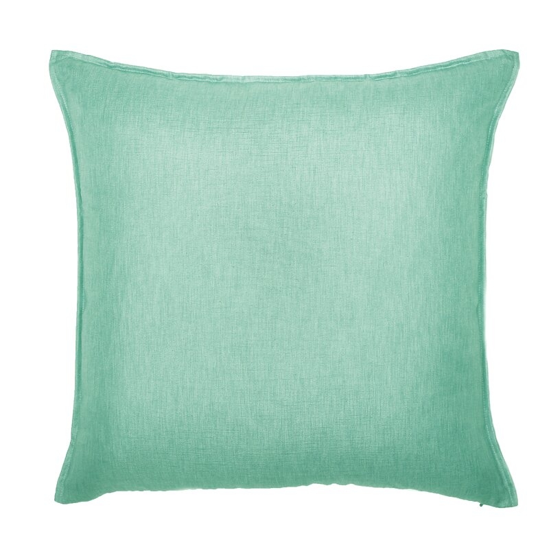 TOSS by Daniel Stuart Studio Feathers Throw Pillow Color: Mint - Image 0
