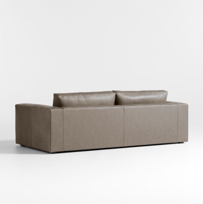 Oceanside Low Leather 2-Piece Deep-Seat Left-Arm Chaise Sectional Sofa - Image 3