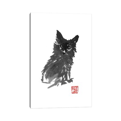 Fluffy Young Cat by Péchane - Wrapped Canvas Painting Print - Image 0