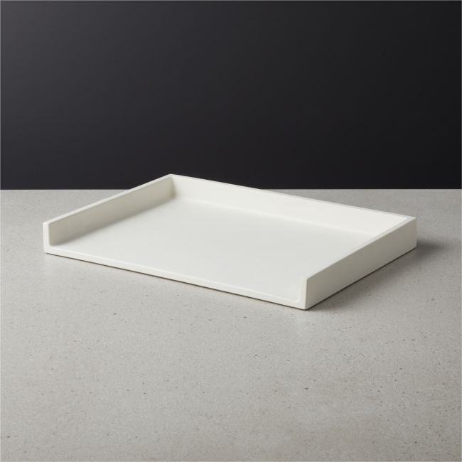 Cement White Letter Tray - Image 0