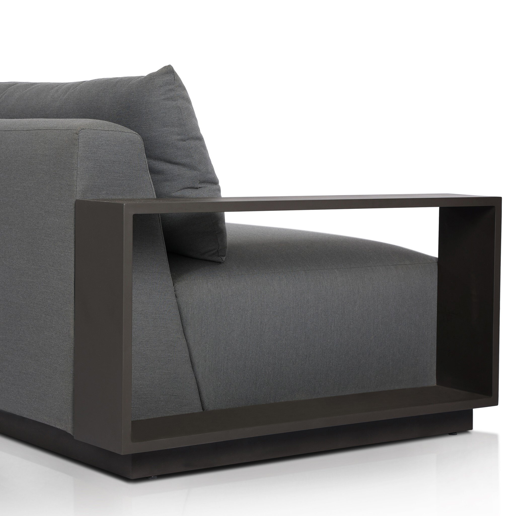 Branford Outdoor Metal Sofa-106" - Arashi Graphite - Image 8