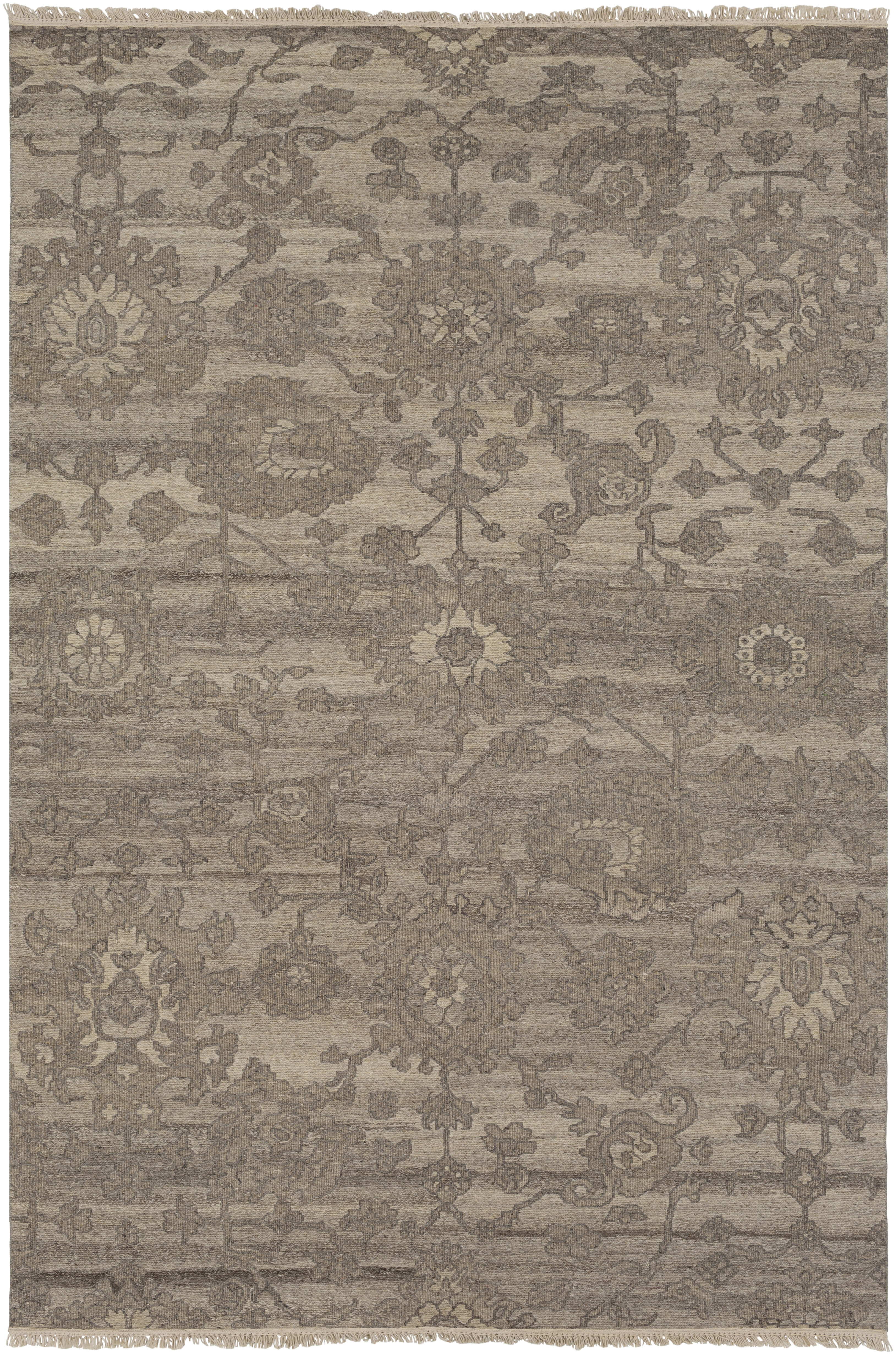 Ethereal Brown Indoor 9' x 13' Handmade Rug - Image 0