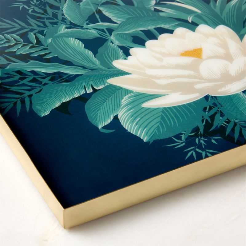 Lotus Enamel Serving Tray - The White Lotus - Image 1