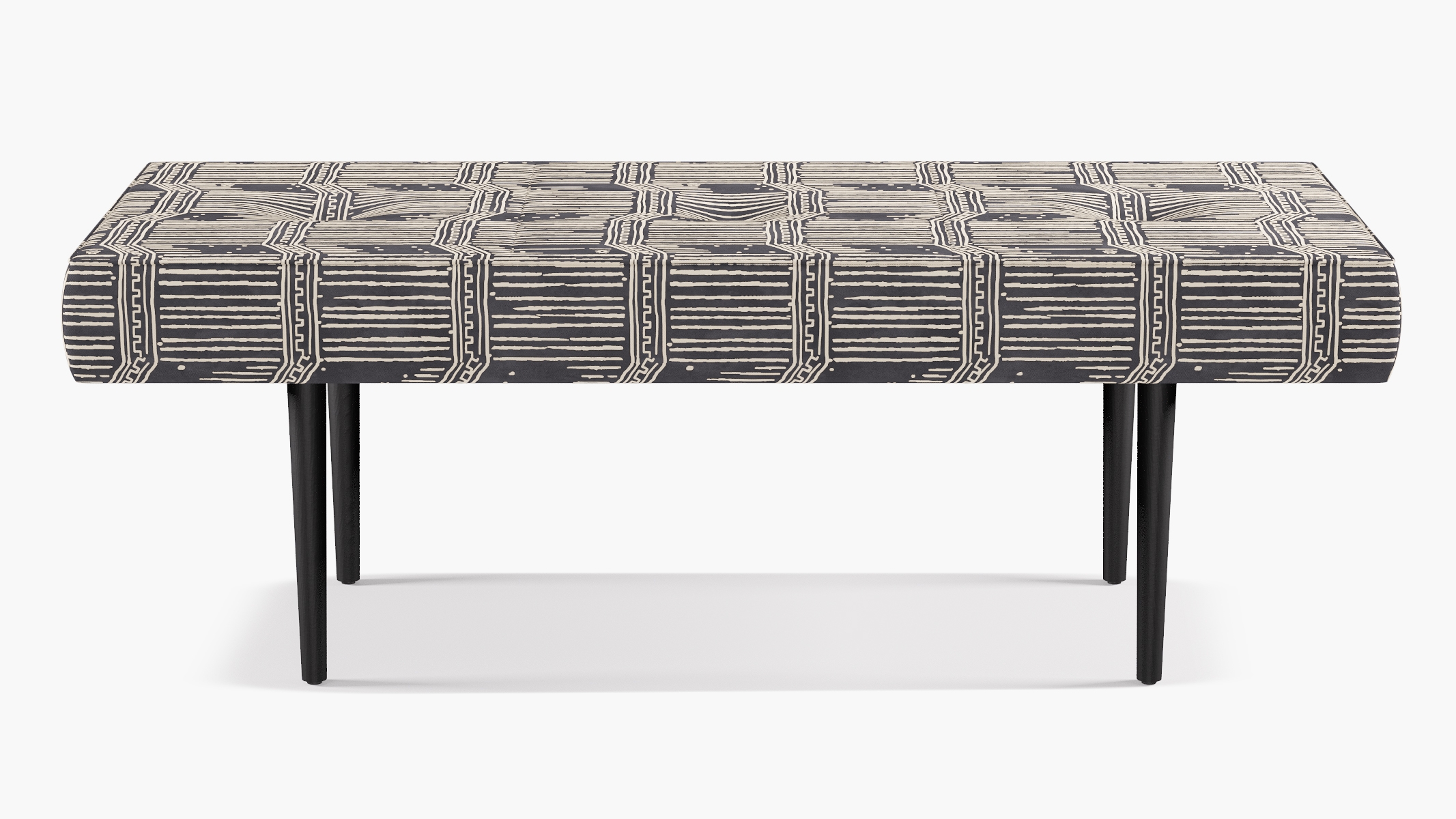 Mid-Century Bench, Black Issa, Black - Image 0