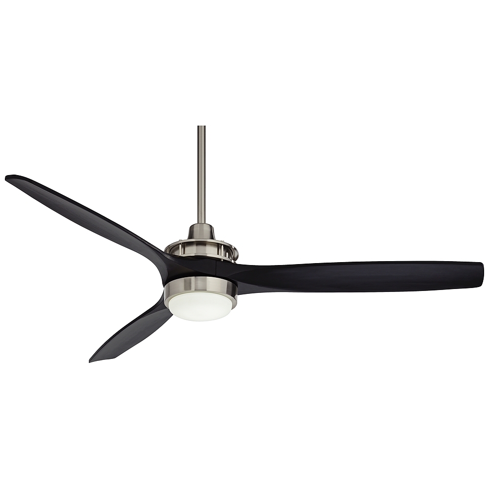 52" Casa Vieja Windspun DC Brushed Nickel LED Ceiling Fan with Remote - Image 0