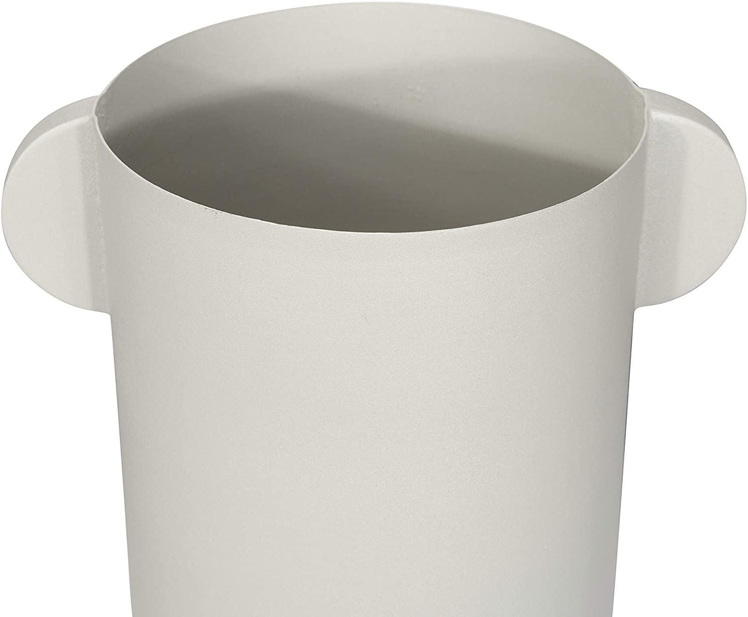 Metal Vase with Handles, Matte Cream - Image 5