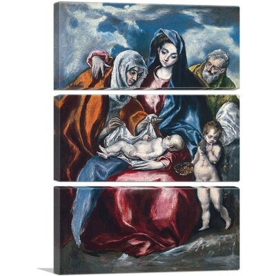 ARTCANVAS Holy Family With St. Anne And The Young John The Baptist 1595 Canvas Art Print By El Greco - Image 0