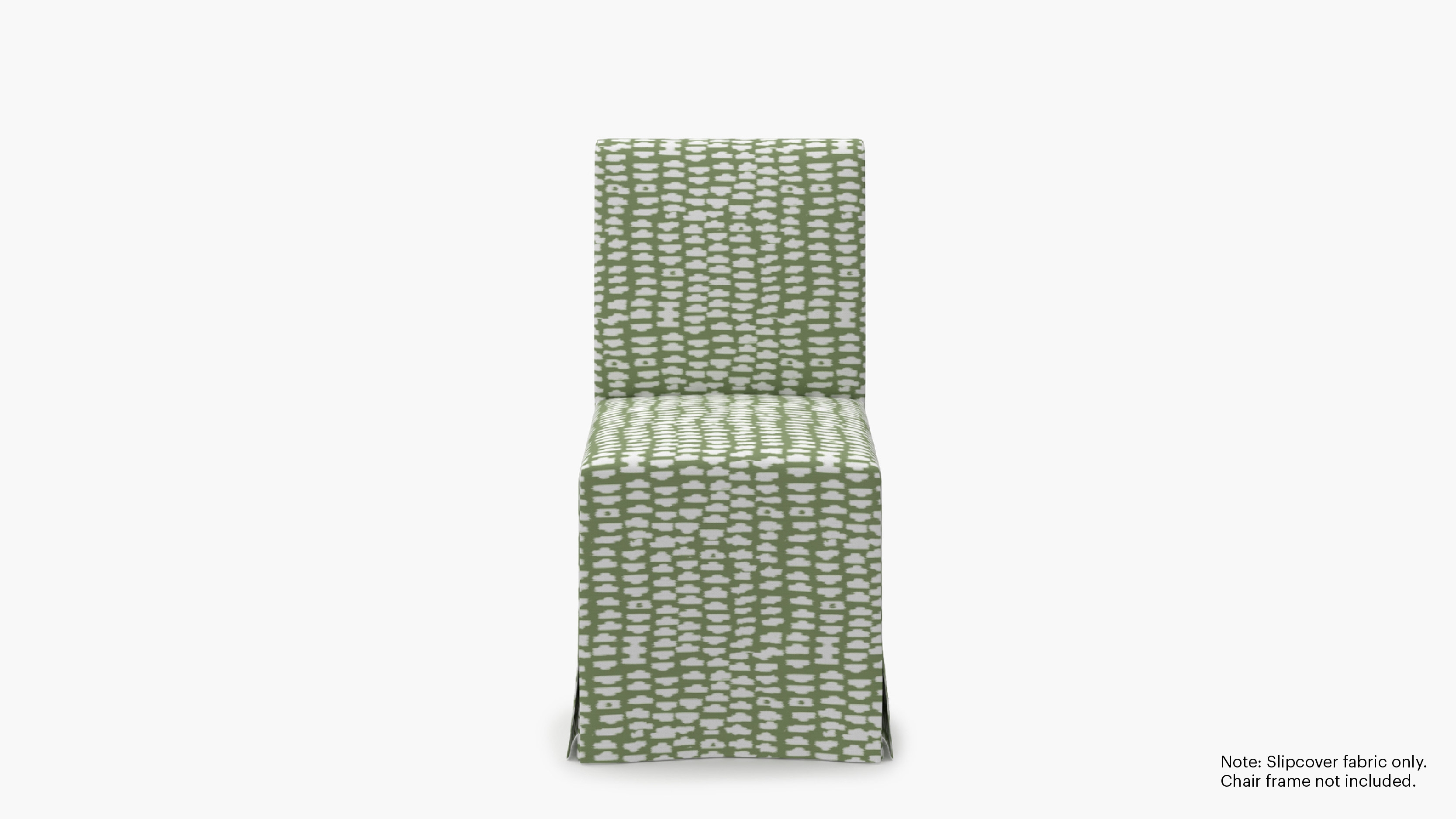 Slipcovered Signature Dining Chair - Cover Only, Olive Odalisque - Image 0