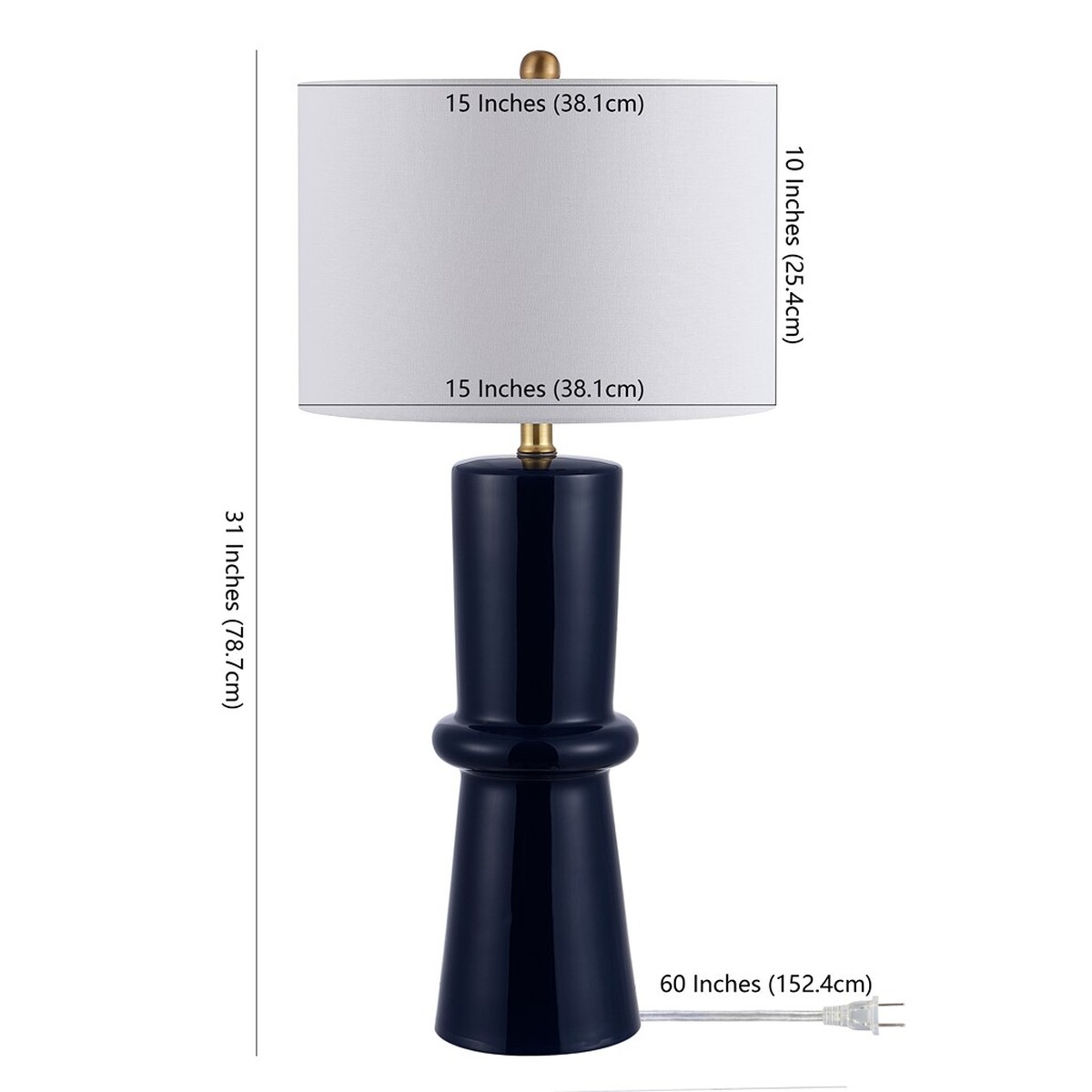 Ellaria 31" Table Lamp - Navy Blue - Image 4