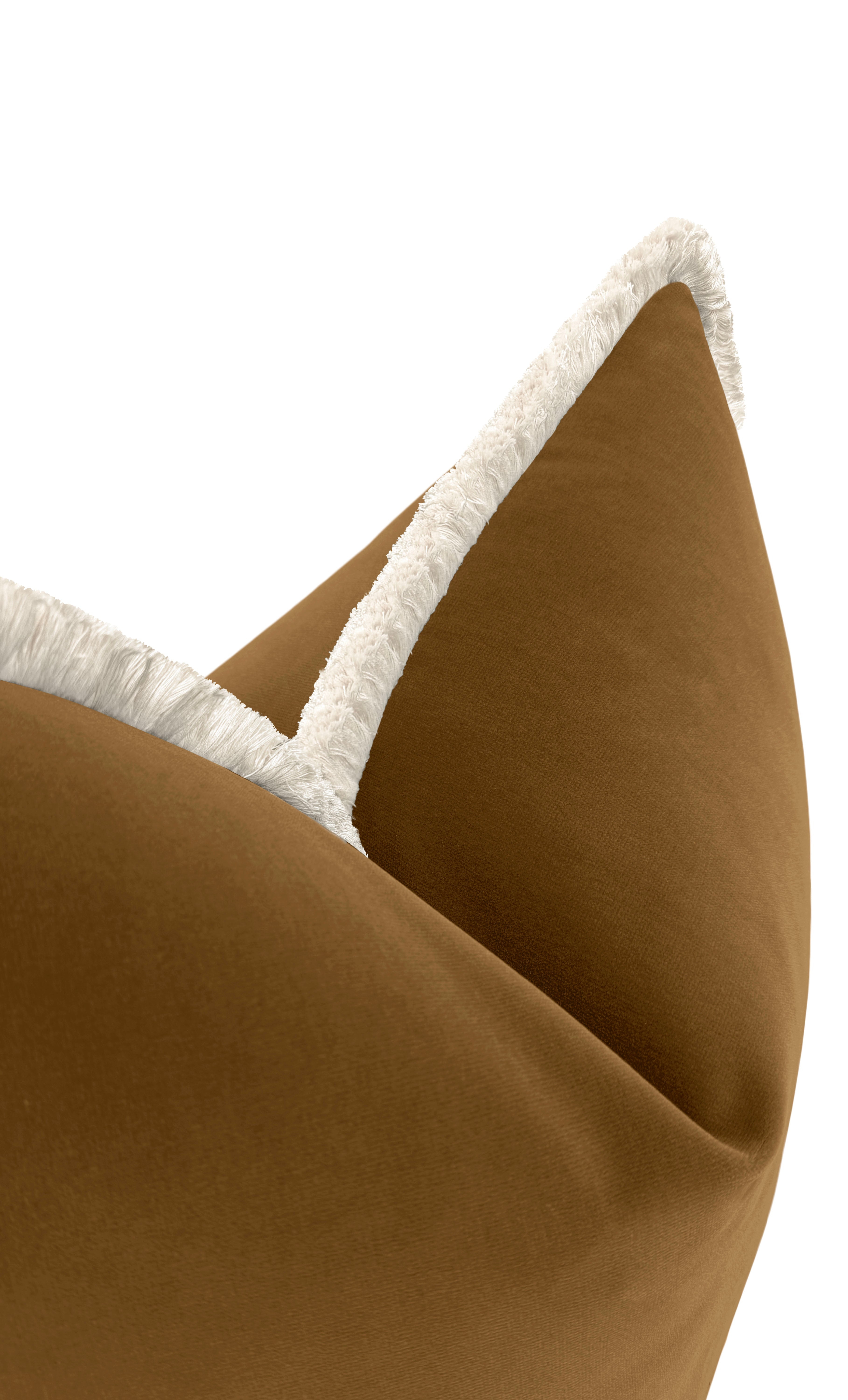 SIGNATURE VELVET // MARRAKESH GOLD + FRINGE - Sample 4" X 4" / Bone Fringe - Image 0