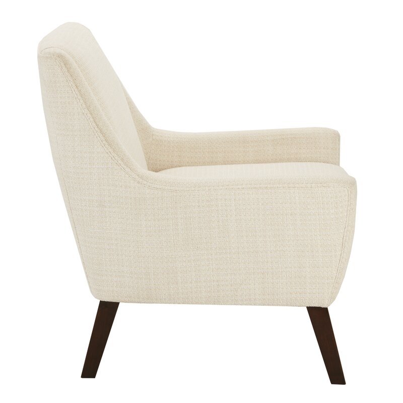 Midway 30'' Wide Armchair, Cream Polyester - Image 2