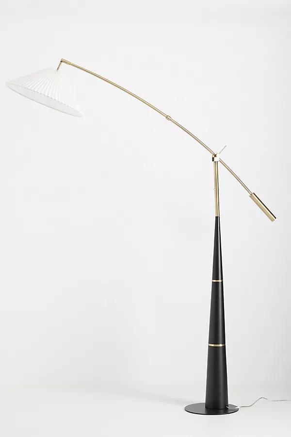 Leroy Pleated Arc Floor Lamp - Image 0