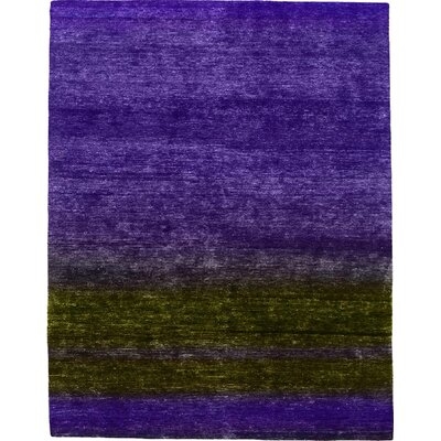 One-of-a-Kind Menlo Hand-Knotted Traditional Style Purple 12' x 18' Wool Area Rug - Image 0