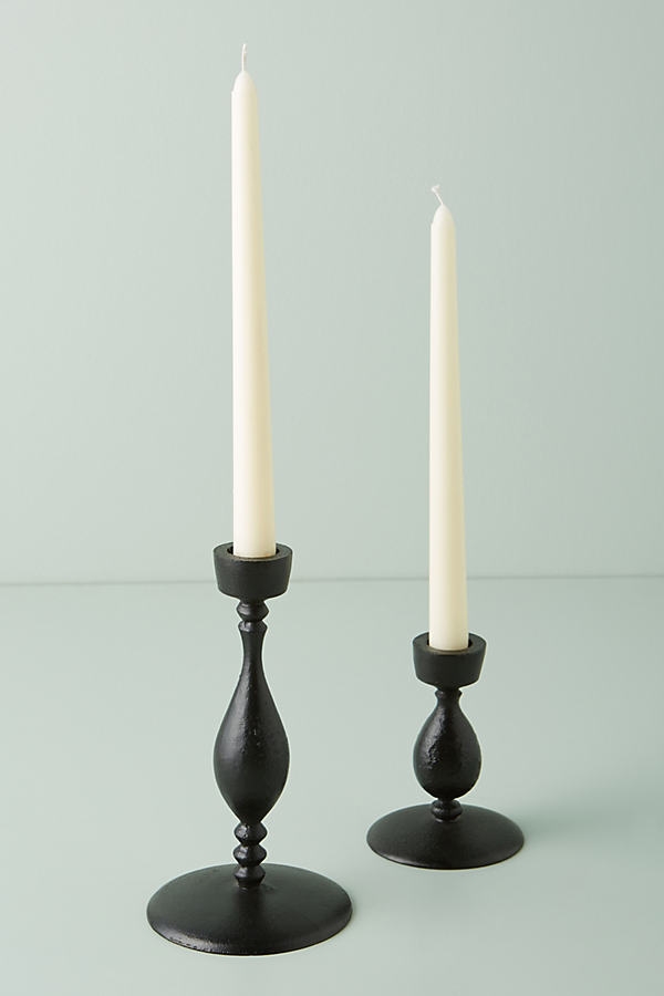 Victoria Taper Candle Holder By Anthropologie in Black Size S - Image 0