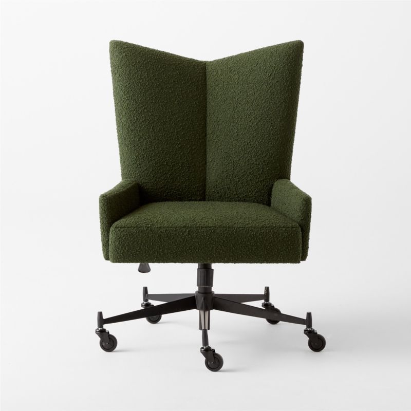 Bowtie Green Boucle Office Chair Model 3002 by Paul McCobb - Image 2