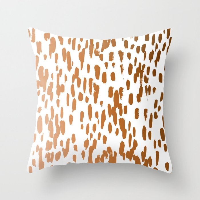Copper Brushstrokes #society6 #decor #interiors Couch Throw Pillow by 83 Orangesa(r) Art Shop - Cover (24" x 24") with pillow insert - Indoor Pillow - Image 0