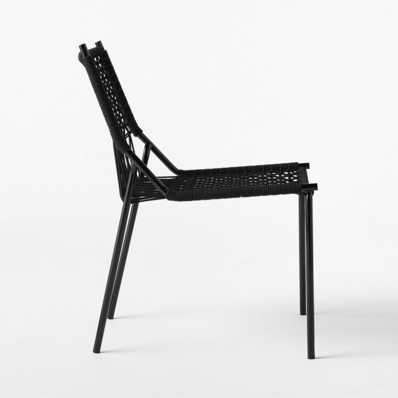 Virve Black Rope Outdoor Dining Chair - Image 4