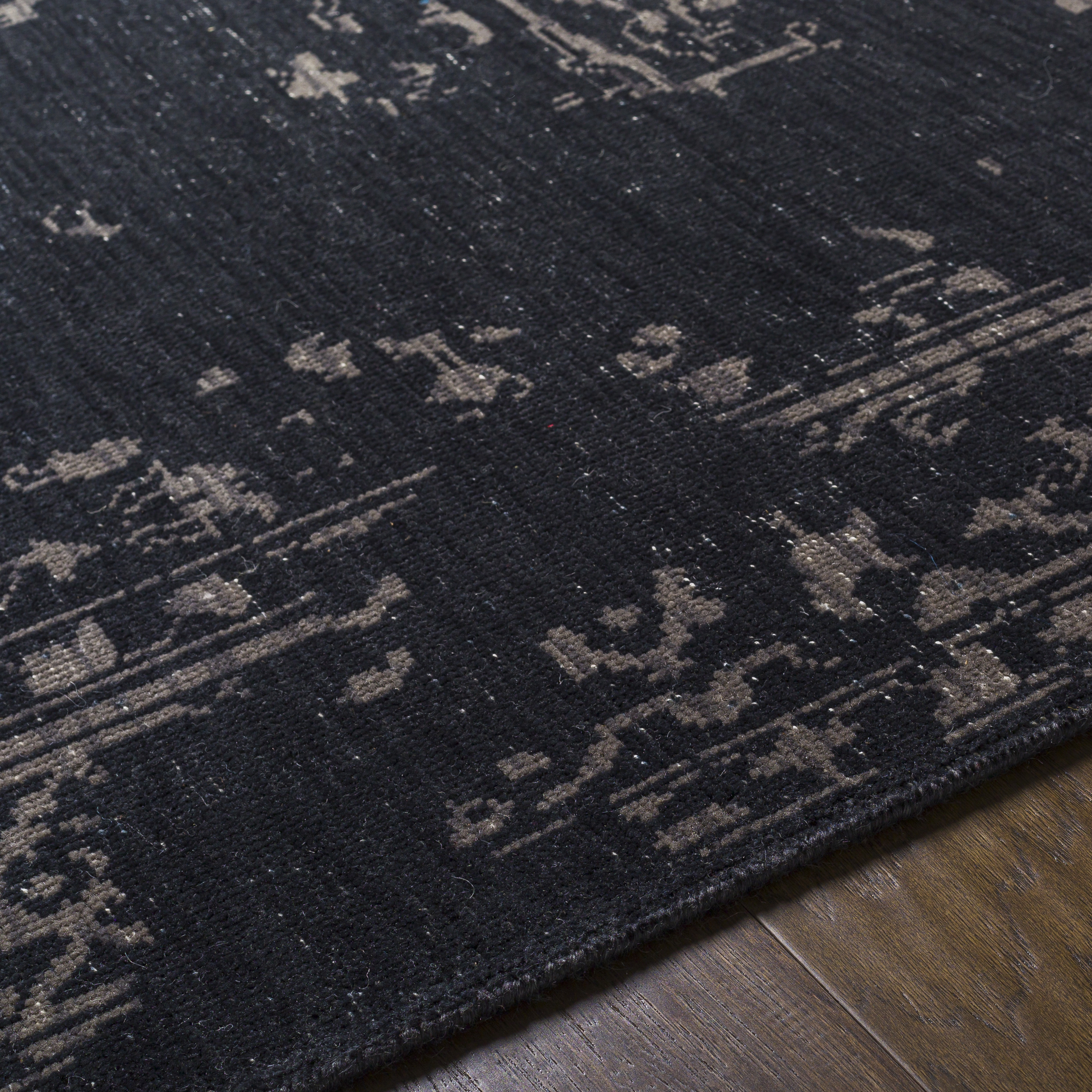 Festival Black Indoor 9' x 13' Handmade Rug - Image 2