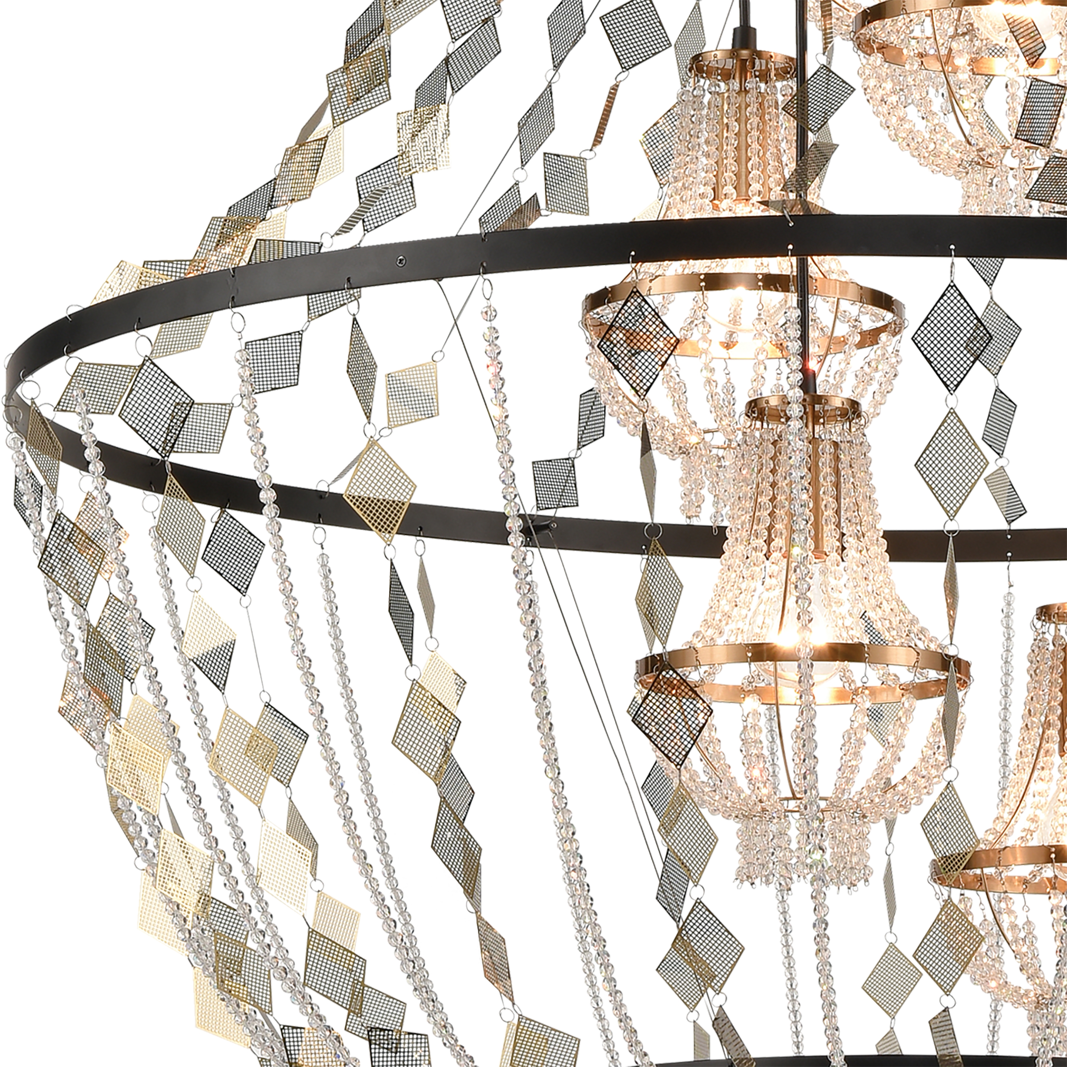 Selene 38'' Wide 5-Light Chandelier - Matte Black - Image 2