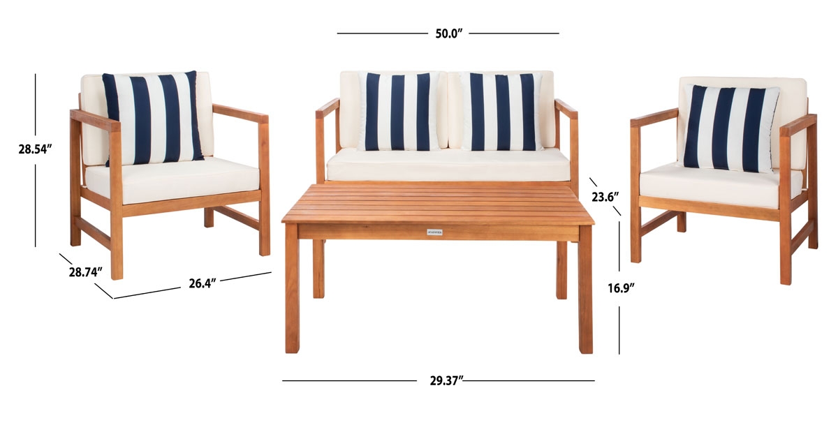 Montez 4 Piece Set - Natural / Beige - Safavieh - Image 6