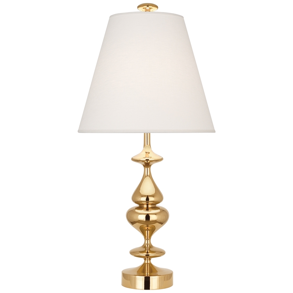 Jonathan Adler Hollywood Polished Brass Metal Table Lamp - Style # 98T68 - Image 0