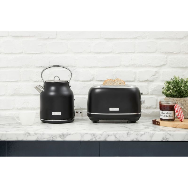 HADEN Heritage Black and Chrome 2-Slice Toaster - Image 1