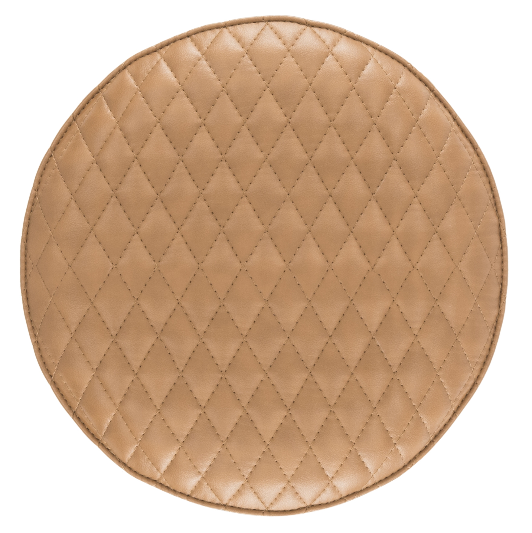 Brinley 30"H Mid Century Modern Stool - Mustard/Silver - Safavieh - Image 3