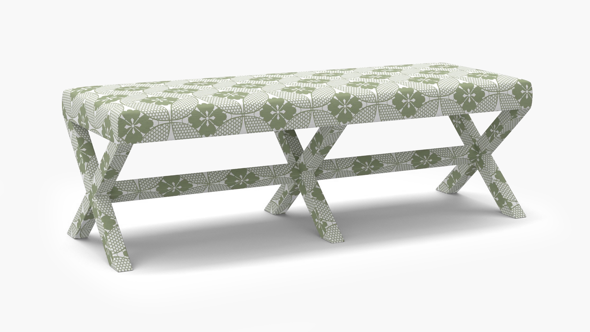 Double X Bench, Sage Solaire - Image 1