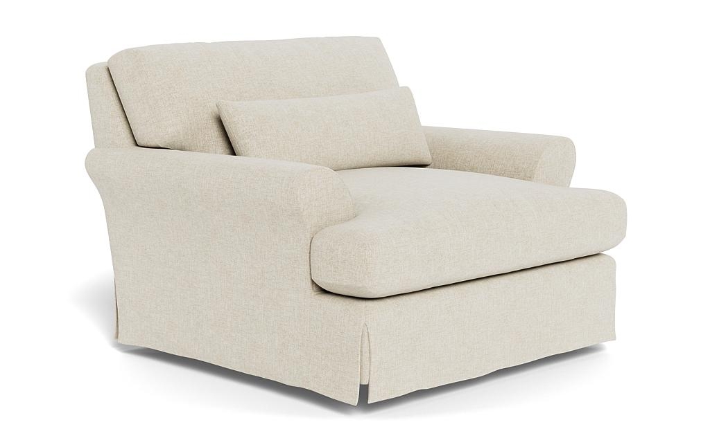 Maxwell Slipcovered Swivel Chair by Apartment Therapy - Image 1