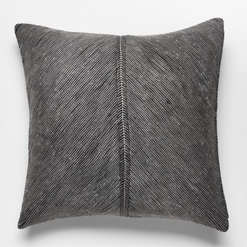 23" Convey Black Pillow With Feather-Down Insert - Image 6