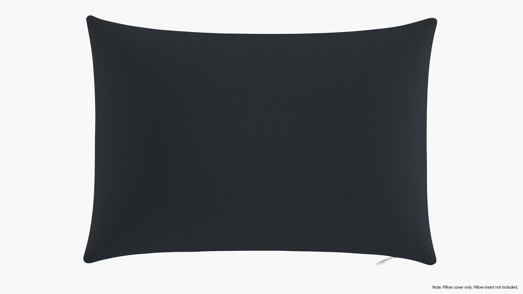 Throw Pillow Cover 14" x 20", Navy Everyday Linen, 14" x 20" - Image 0