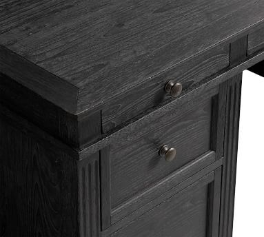 Livingston 75" Executive Desk with Drawers, Dusty Charcoal - Image 1