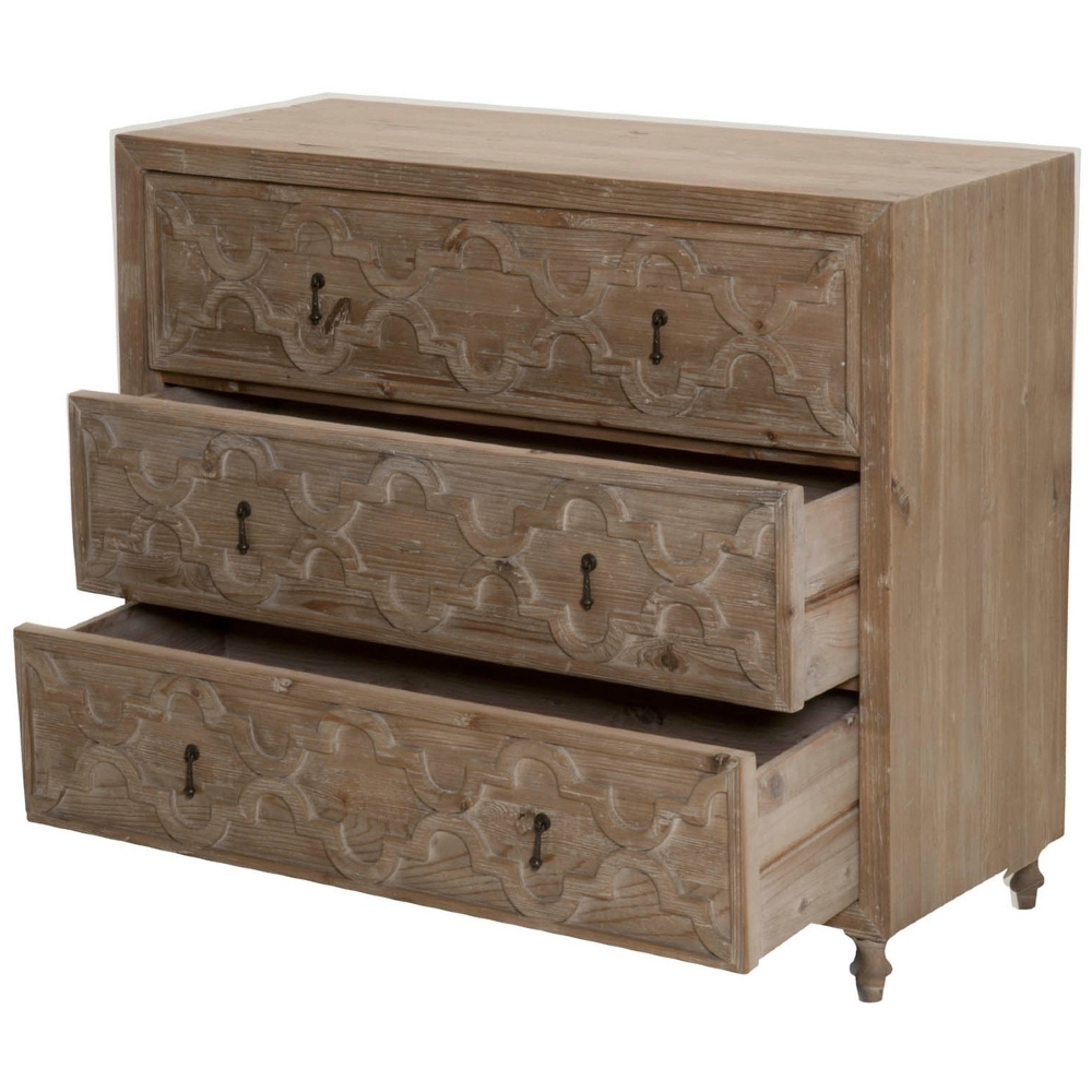 Gael Rustic Lodge Brown Reclaimed Pine Wood Dresser - Image 3