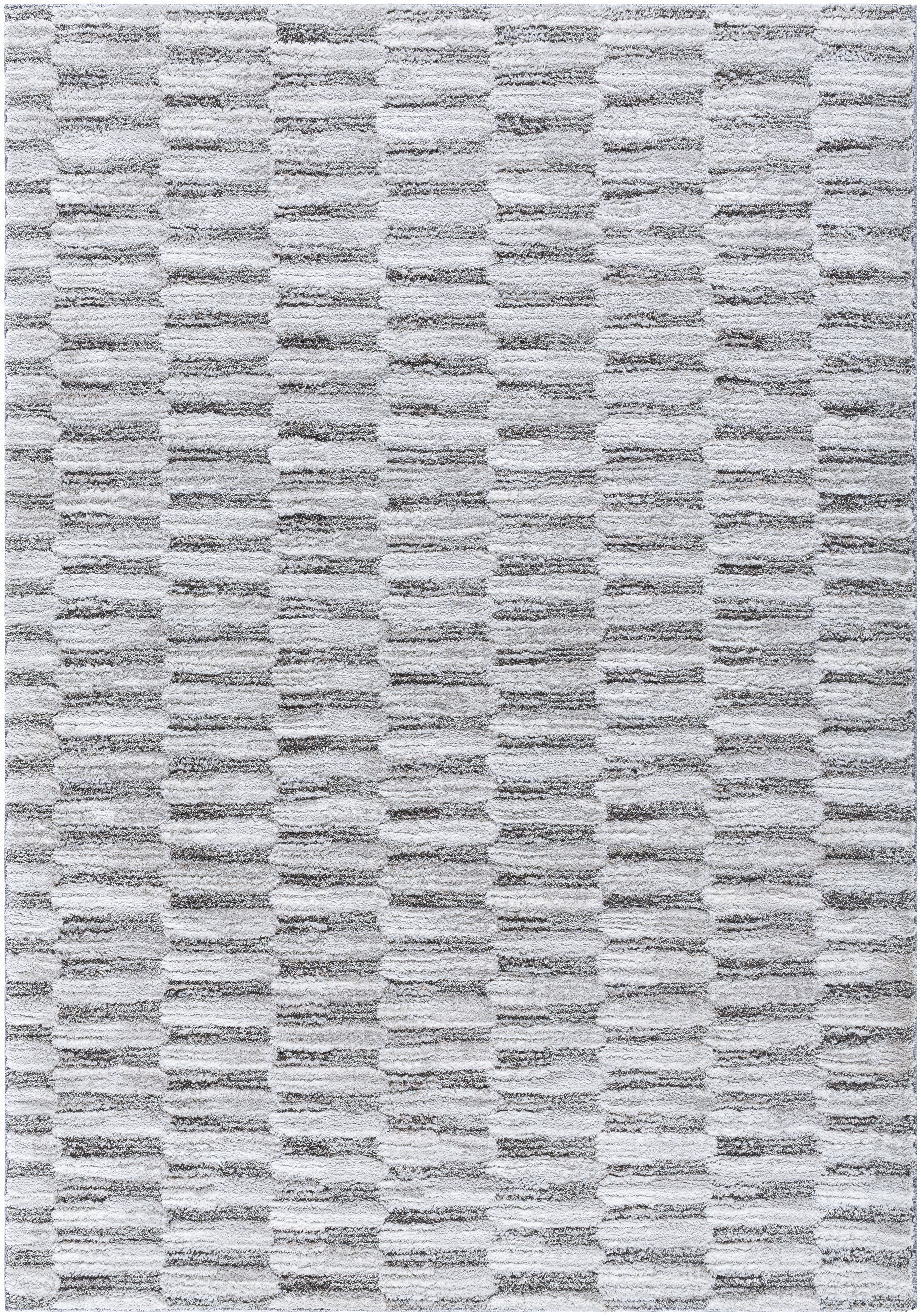 Delight Shag Gray Indoor 5'3" x 7' Machine Woven Rug - Image 0
