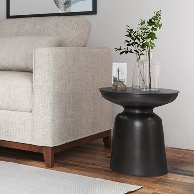 Drum End Table with Storage - Image 0