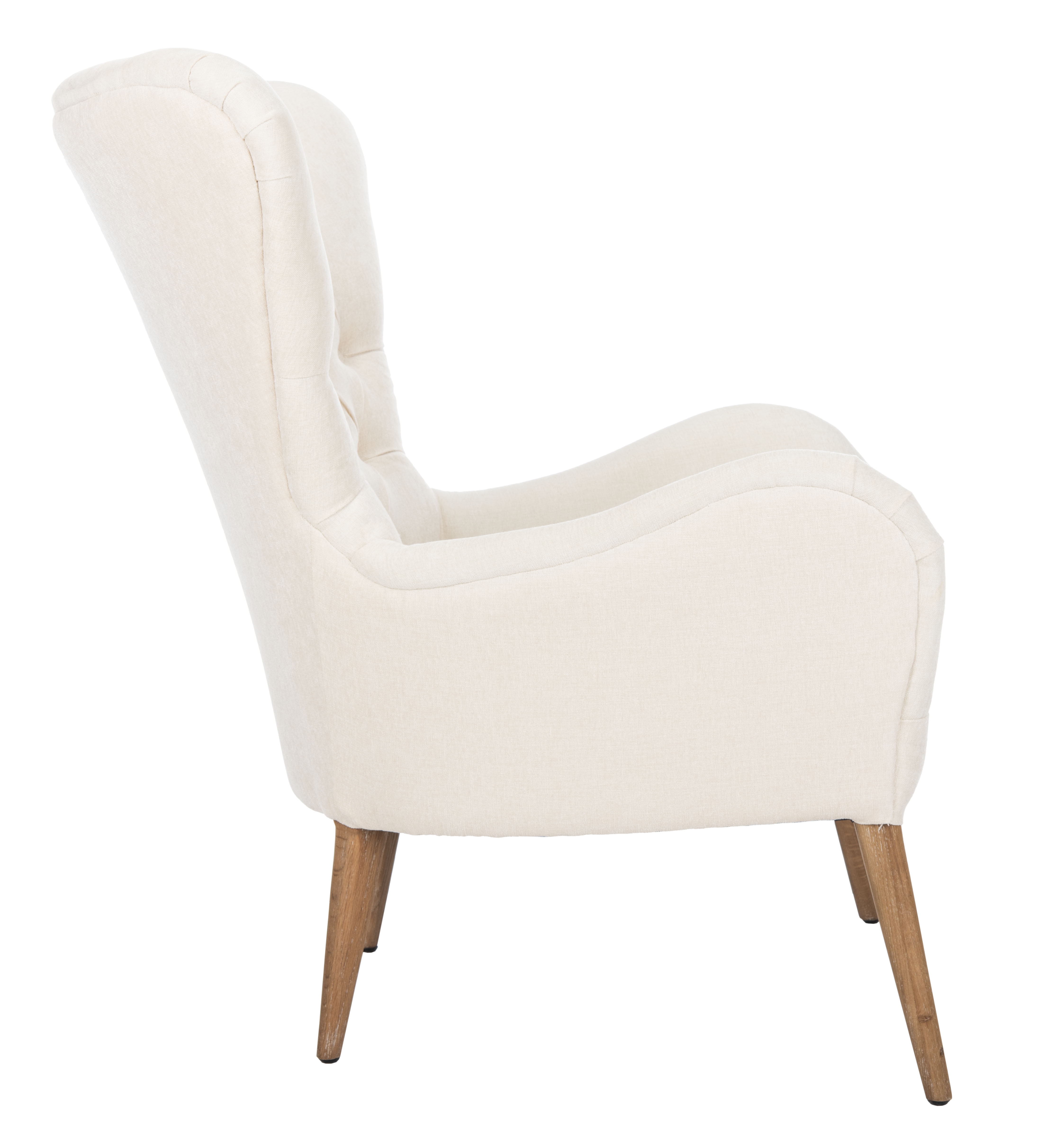 Brayden Contemporary Wingback Chair - Off White - Arlo Home - Image 3