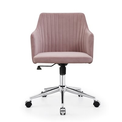 M64 FLOCK Office Chair, in Velvet in , Chrome - Image 0
