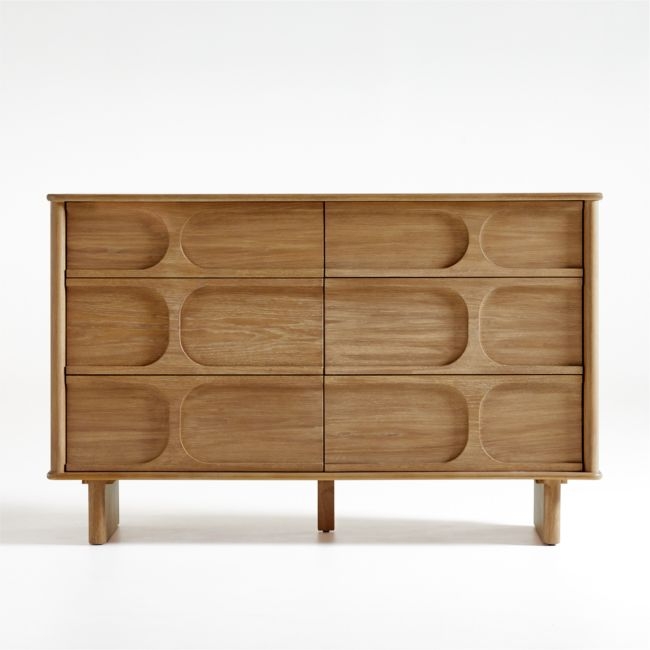 Wes 6-Drawer Wood Dresser - Image 0
