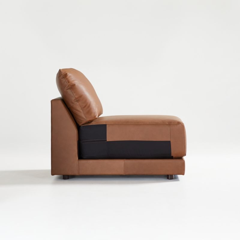 Gather Leather Armless Chair - Image 3