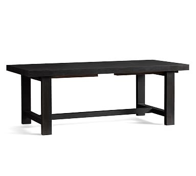 Reed Extending Dining Table, Warm Black, 73"-97" L - Image 1