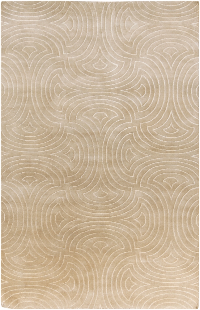 Luminous Beige Indoor 5' x 8' Handmade Rug - Image 0