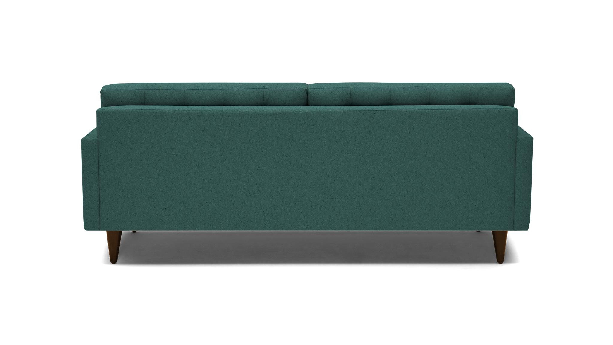 Blue Eliot Mid Century Modern Sofa - Prime Peacock - Mocha - Image 4