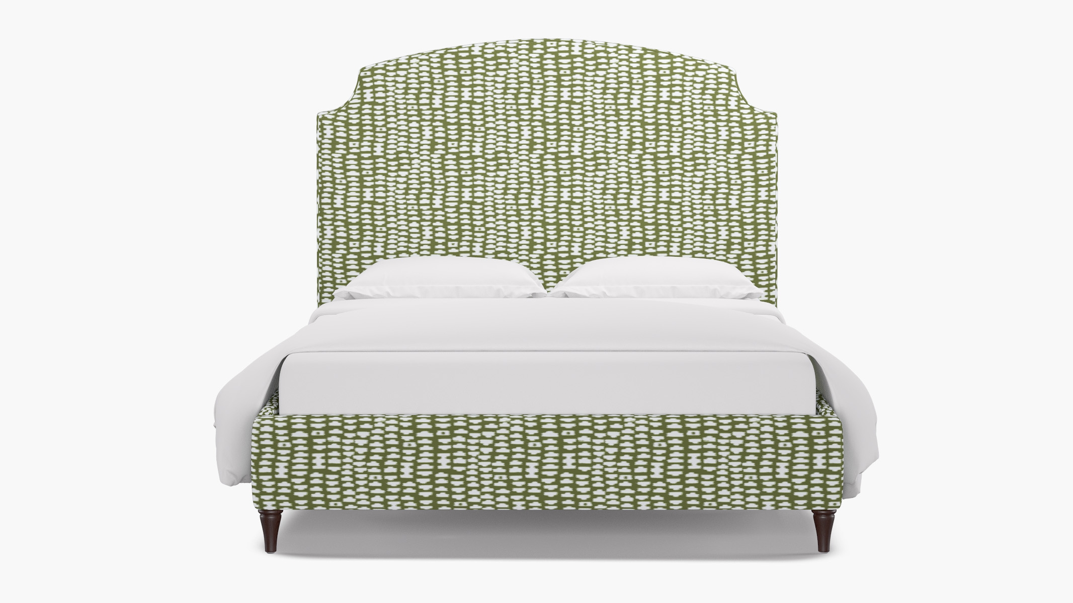 Cove Bed, Olive Odalisque, Espresso Decorative Tapered Leg, Twin - Image 0