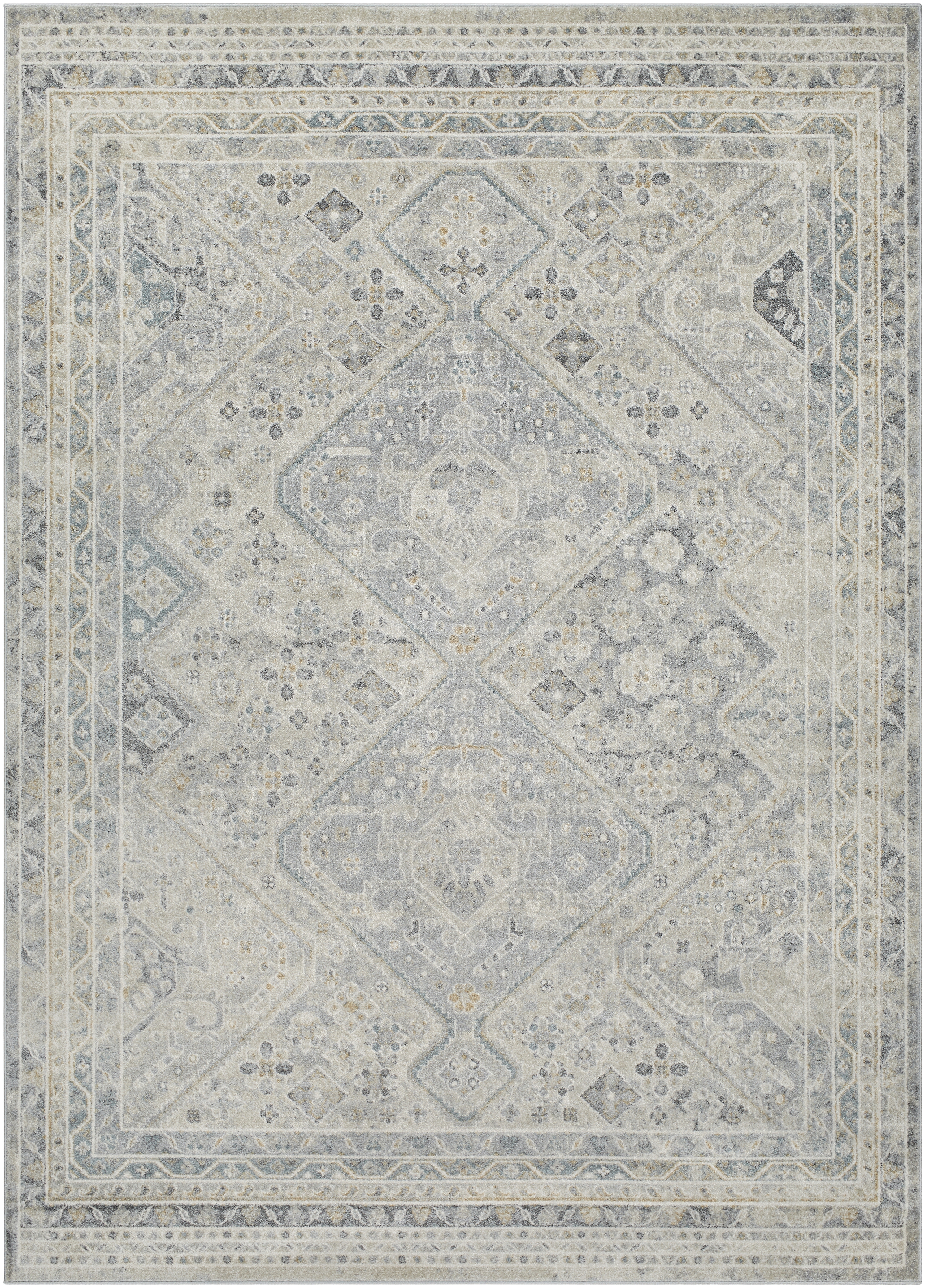 Alpharetta Gray Indoor 9'2" x 12' Machine Woven Rug - Image 0