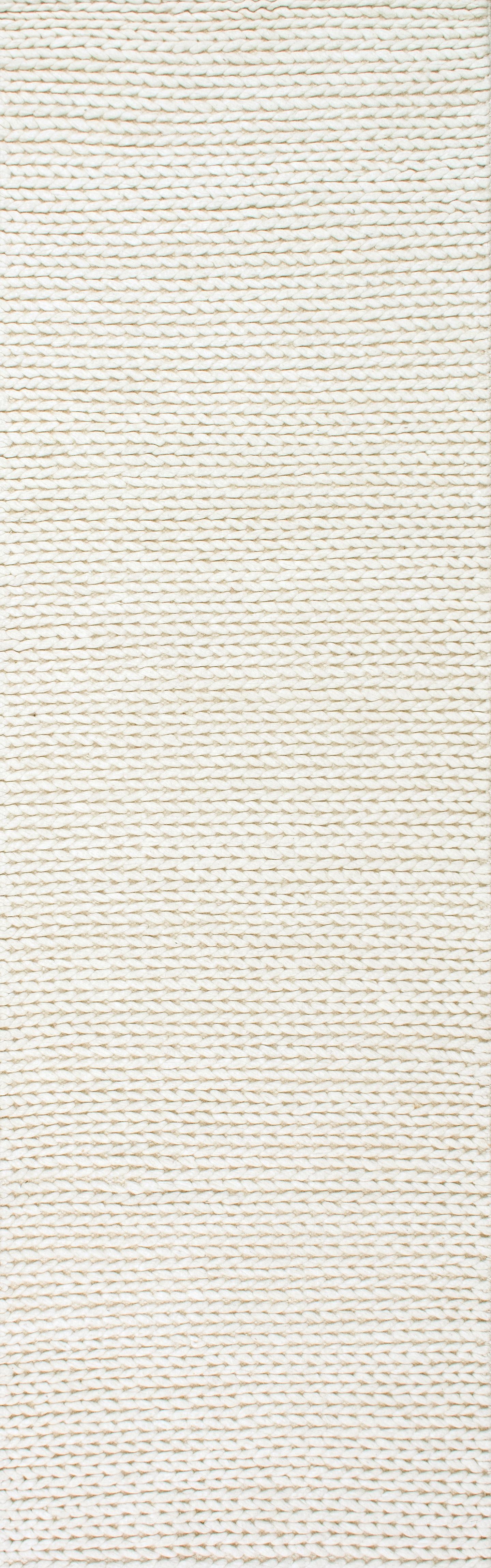 Hand Woven Chunky Woolen Cable Rug Area Rug - Image 4