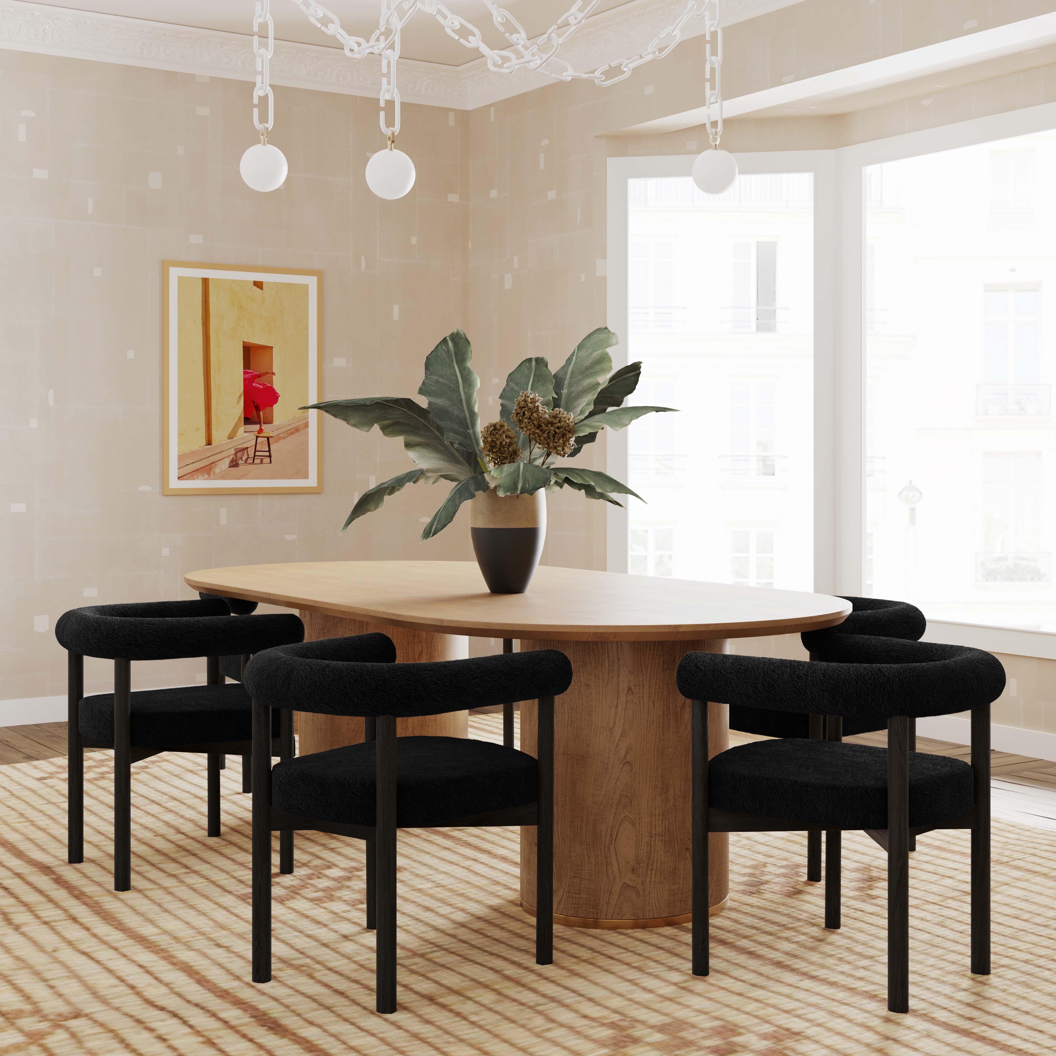 Spara Black Boucle Dining Chair - Image 5