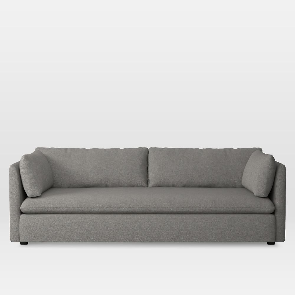 Shelter 92" Sofa, Chenille Tweed, Silver - Image 0