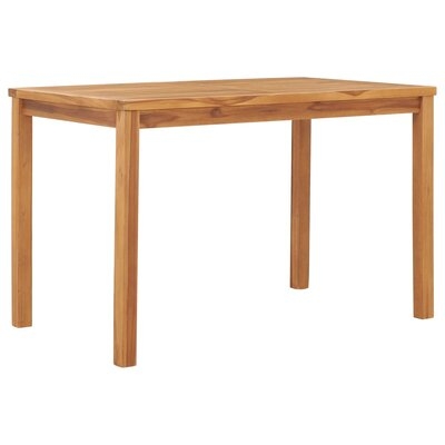 Millwood Pines Garden Dining Table 47.2"X27.5"X30.3" Solid Teak Wood - Image 0